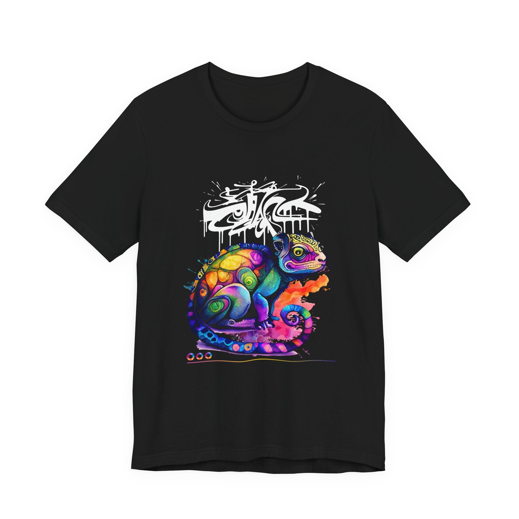 Chameleon Prism T‑Shirt — Colorful Psychedelic Lizard Graphic T-Shirt