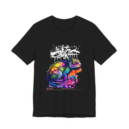Chameleon Prism T‑Shirt — Colorful Psychedelic Lizard Graphic T-Shirt