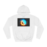Ying Yang, Elements, Zen, Hooded Sweatshirt, Unisex, Men, Women, Cotton, Gift, Mindfulness, Motivation, Inspiration - Conscience Garment