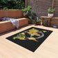 Peace World Map Outdoor Rug — Watercolor Earth & Peace Symbol Doormat