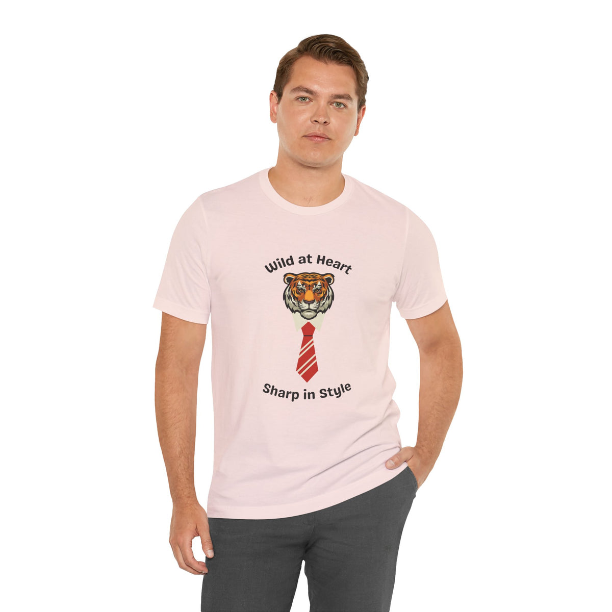 Wild at Heart Tiger Tee - Unisex Jersey Short Sleeve Shirt for Bold Style - Conscience Garment