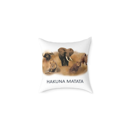 Hakuna Matata Safari Animal Square Pillow