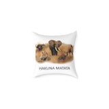 Hakuna Matata Safari Animal Square Pillow