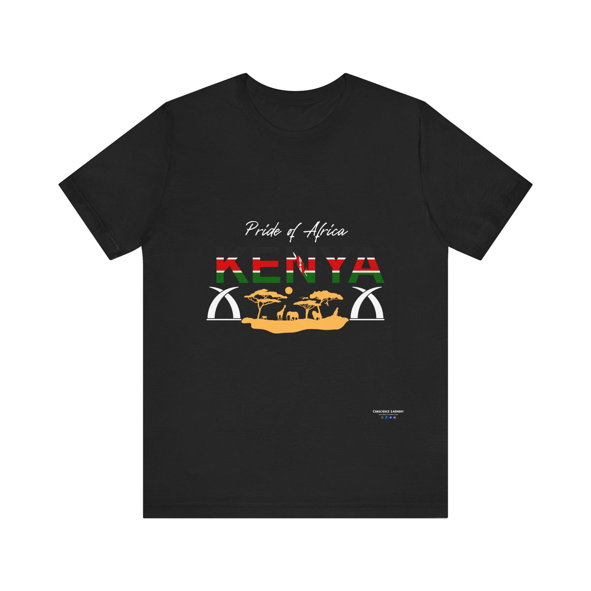 Pride of Africa Kenya T-Shirt | Unisex Short Sleeve Tee for Travelers and Culture Enthusiasts - Conscience Garment