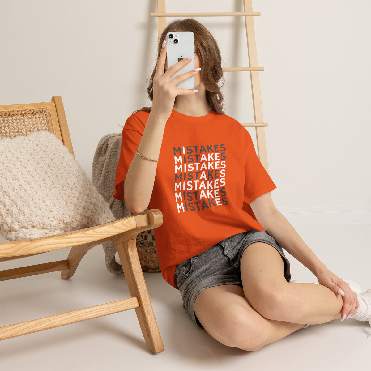 Mistakes Repeat Graphic Tee — Black Typographic T-Shirt