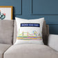 Mind The Gap London Skyline Throw Pillow