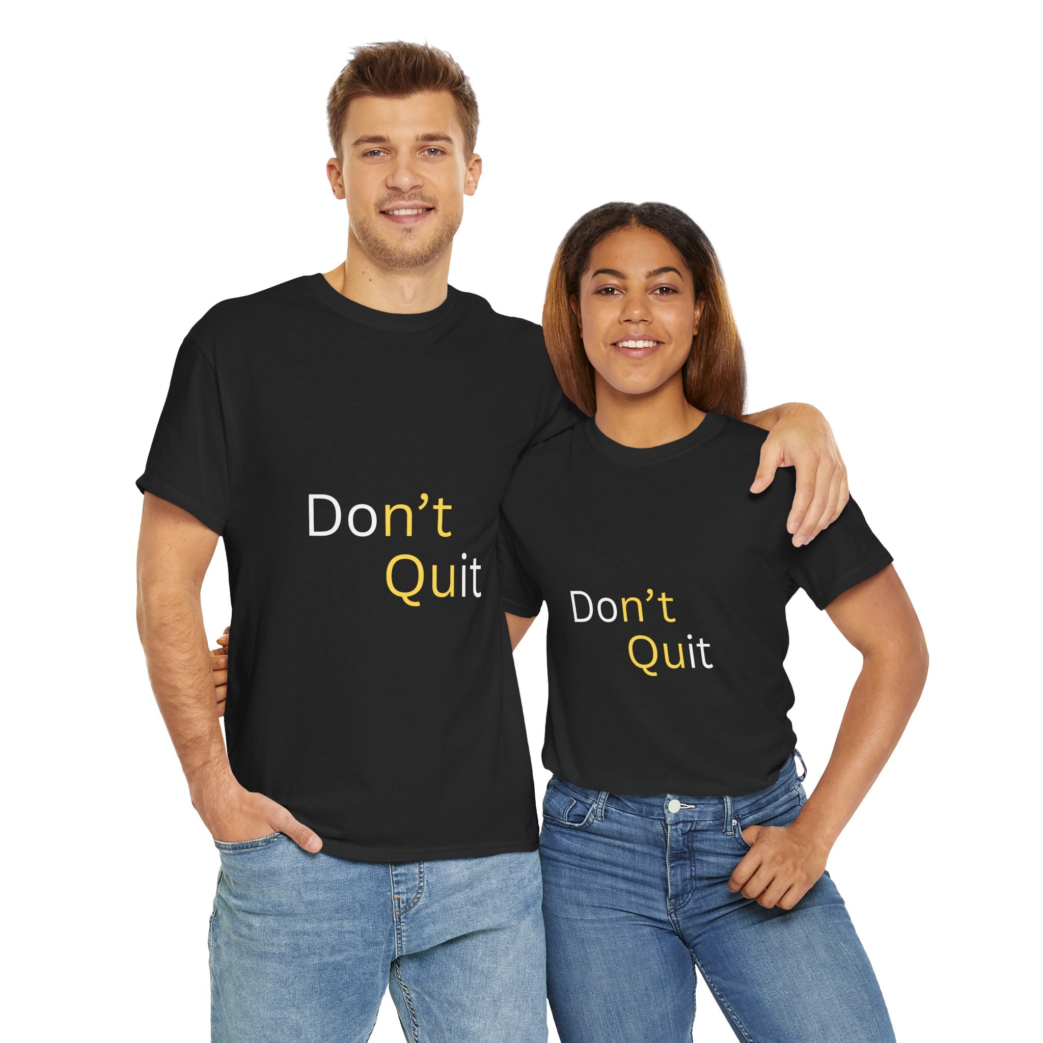 Motivational Unisex Tee, Don't Quit Inspirational Shirt, Fitness Gift, Encouragement Tee, Casual Wear, Unisex Cotton Top