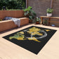 Peace World Map Outdoor Rug — Watercolor Earth & Peace Symbol Doormat