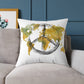 Peace Sign World Map Throw Pillow — Boho Travel Decorative Accent