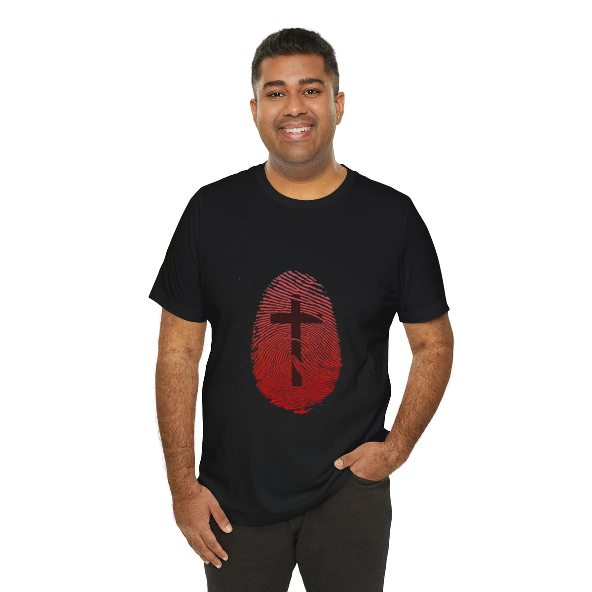 Cross with Thumbrprint T-shirt - Conscience Garment