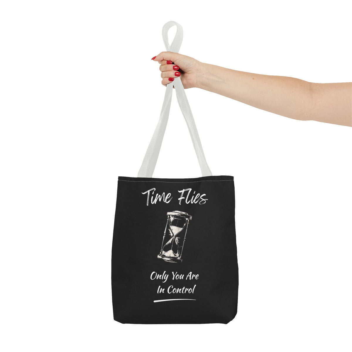 Time Flies Motivational Tote Bag