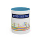 Mind the Gap Coffee Mug — Colorful City Skyline Accent Mug (11/15oz)