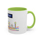 Mind the Gap Coffee Mug — Colorful City Skyline Accent Mug (11/15oz)