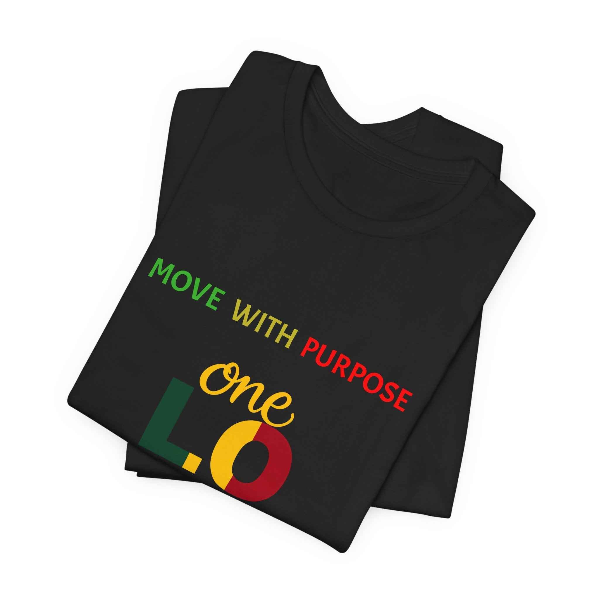 One Love Reggae T-Shirt Move With Purpose Inspirational Graphic T-Shirt