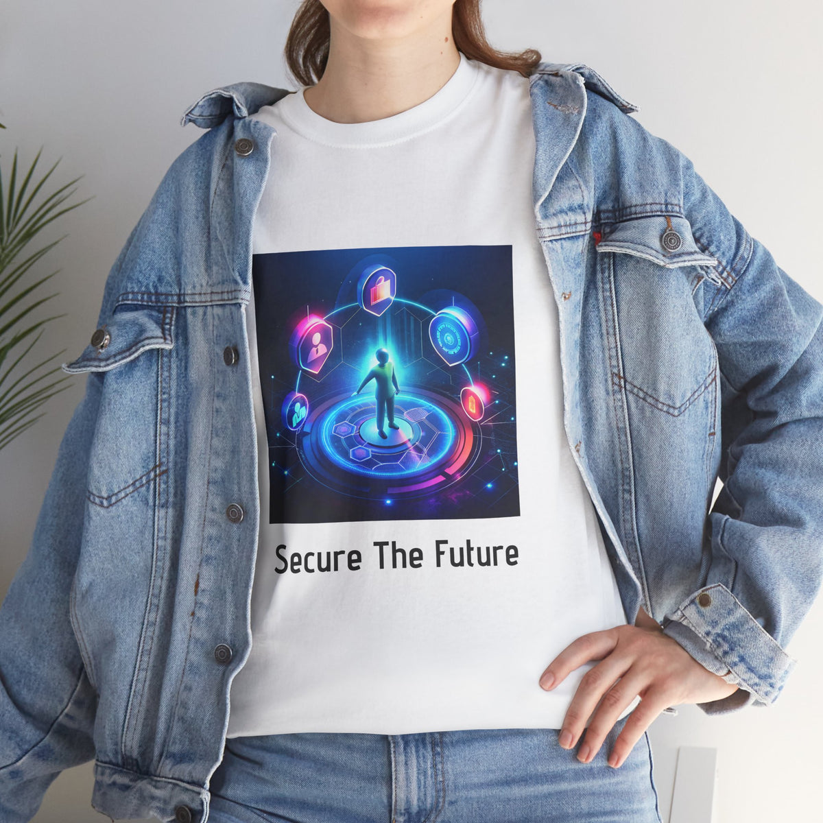 T-Shirt — "Secure The Future" Cybersecurity Futuristic Graphic Tee - Conscience Garment