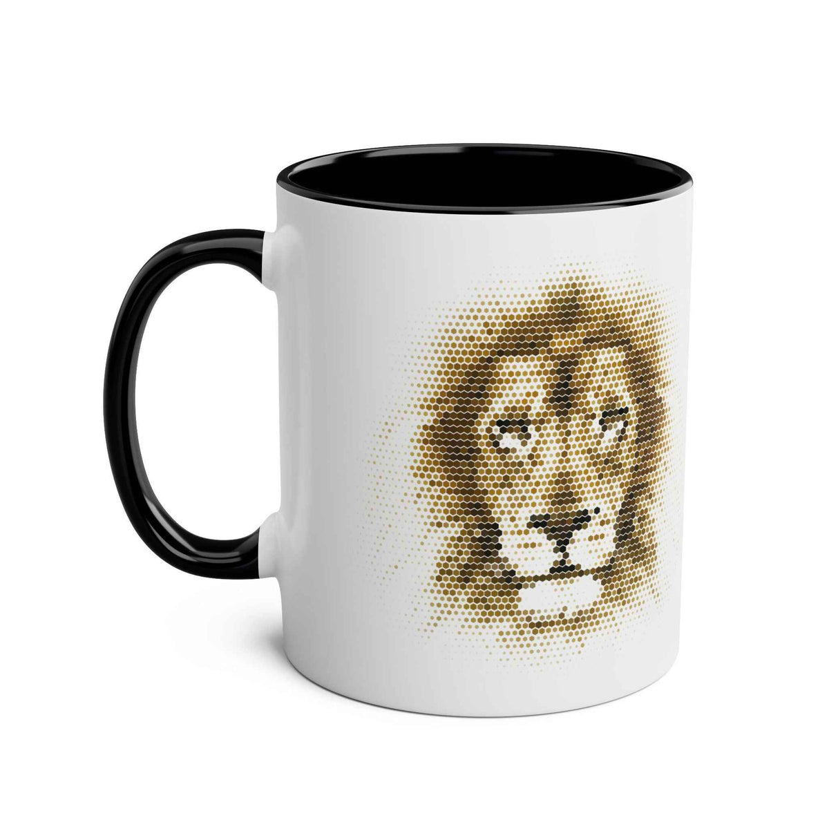 Lion Mosaic Design and Quote Mug, 11oz