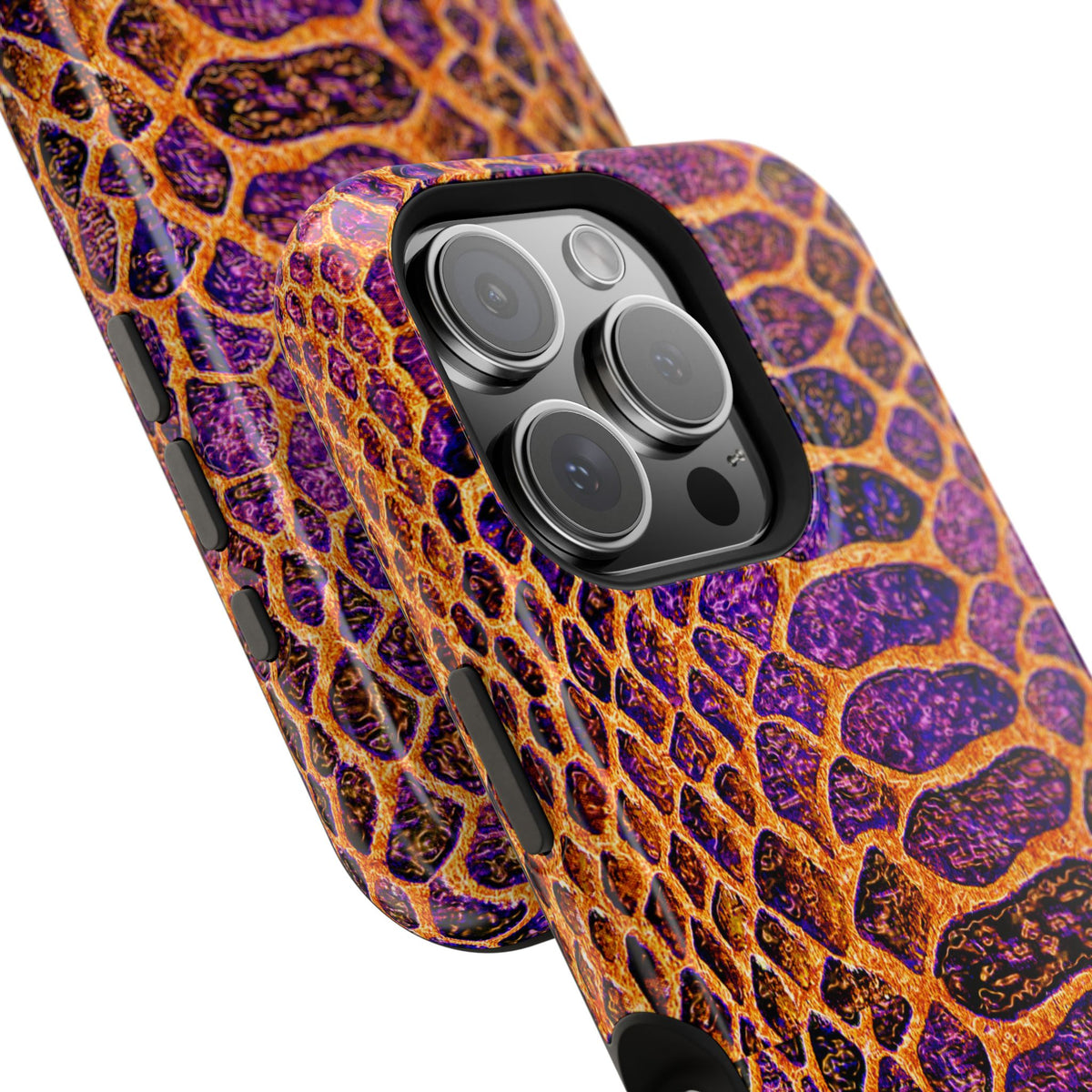 Purple-Gold Snake Skin Magnetic Impact Case