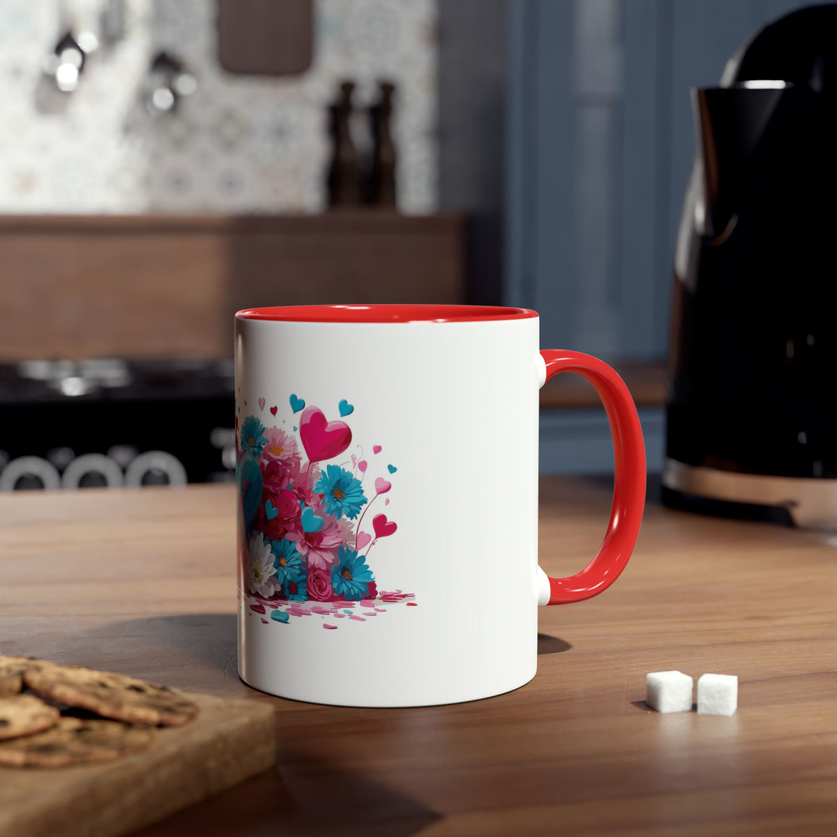Love and Hearts Two-Tone Mug, 11oz - Conscience Garment