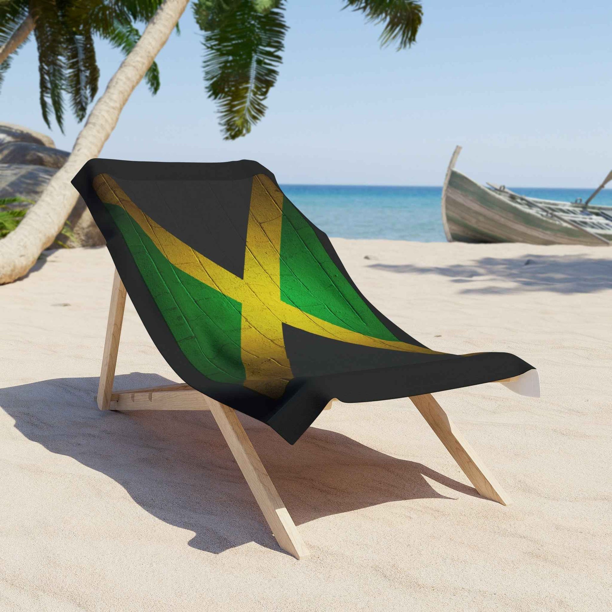 Jamaica Flag Beach Towel Vintage Distressed Jamaican Flag Towels