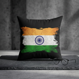 Indian Flag Brushstroke Pillow Tricolor Decorative Throw Pillow