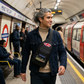 Mind the Gap London Sling Bag — Neon Skyline & Union Jack Travel Crossbody