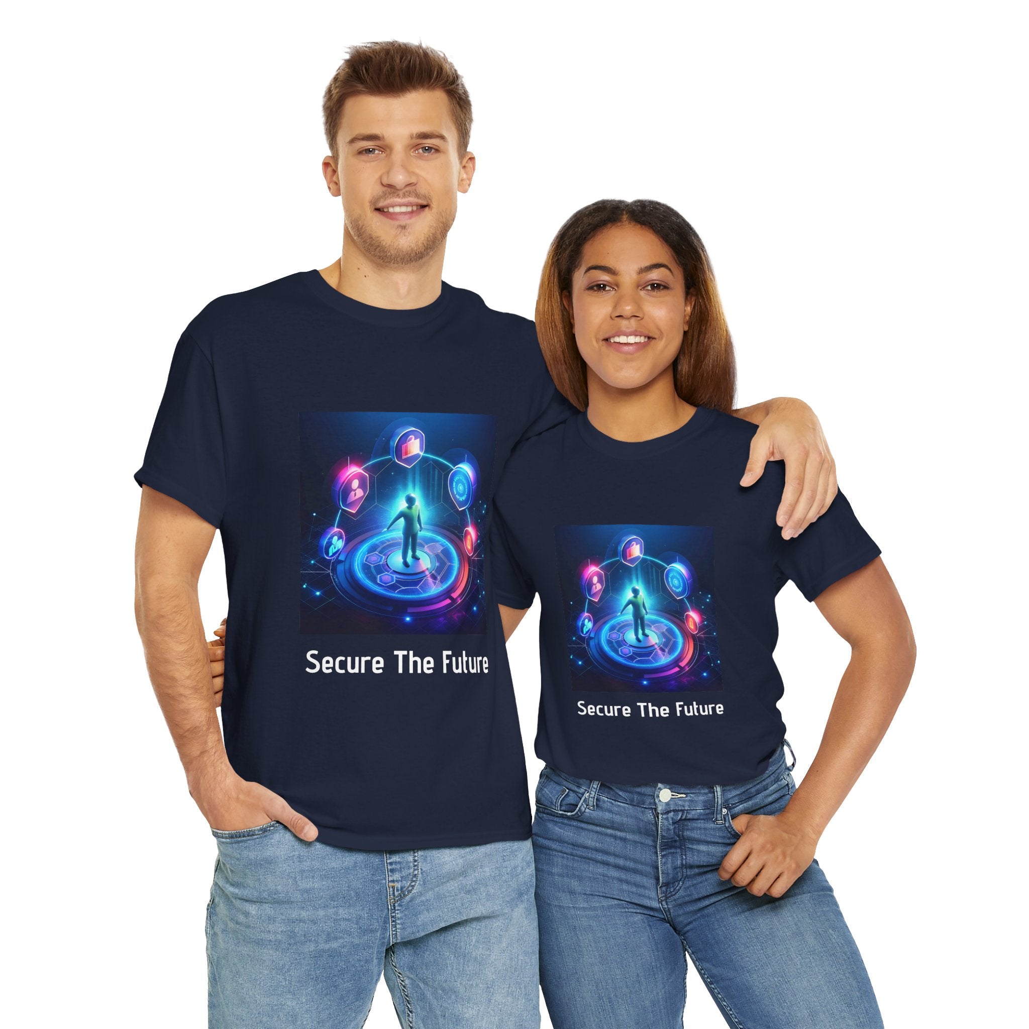 T-Shirt — "Secure The Future" Cybersecurity Futuristic Graphic Tee - Conscience Garment