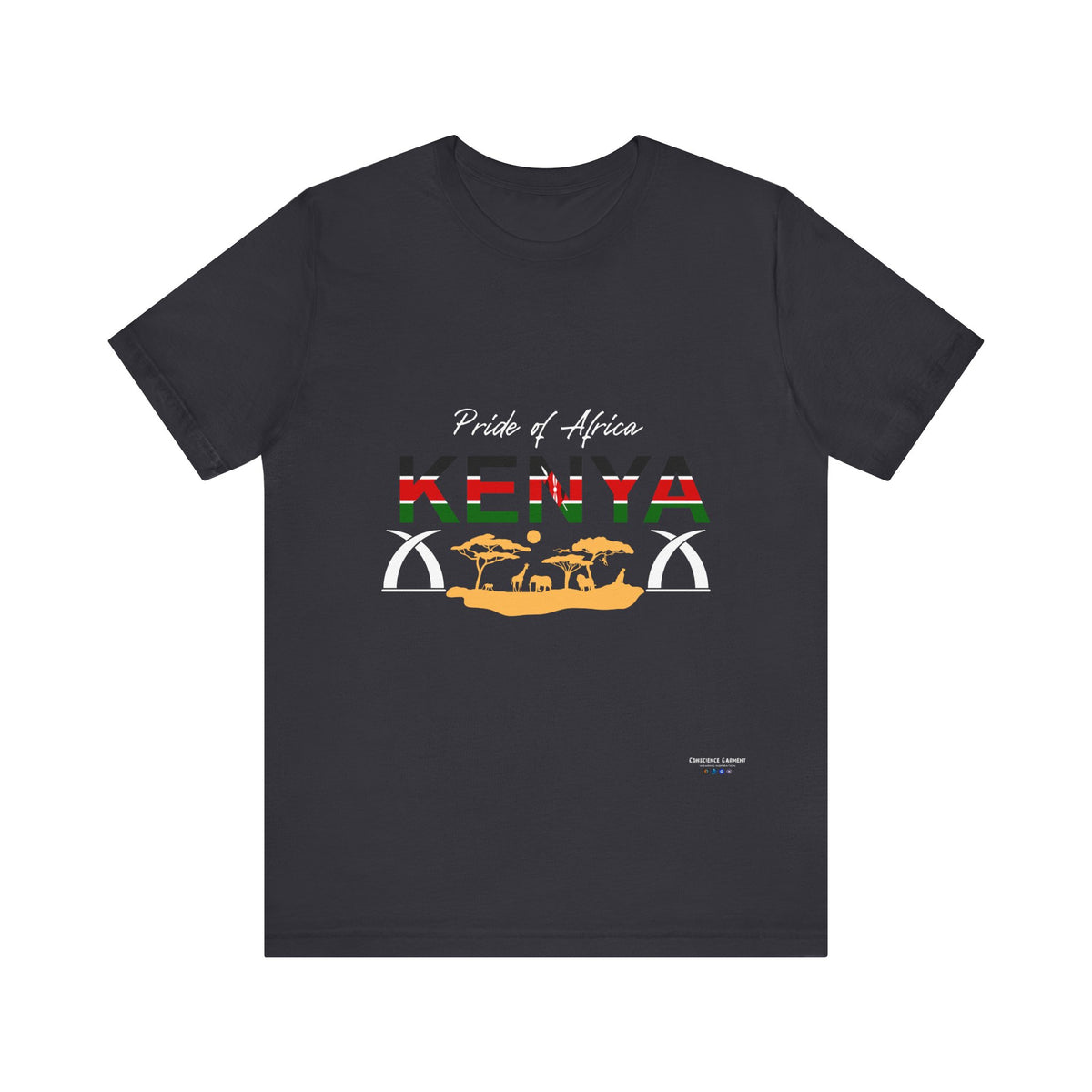 Pride of Africa Kenya T-Shirt | Unisex Short Sleeve Tee for Travelers and Culture Enthusiasts - Conscience Garment
