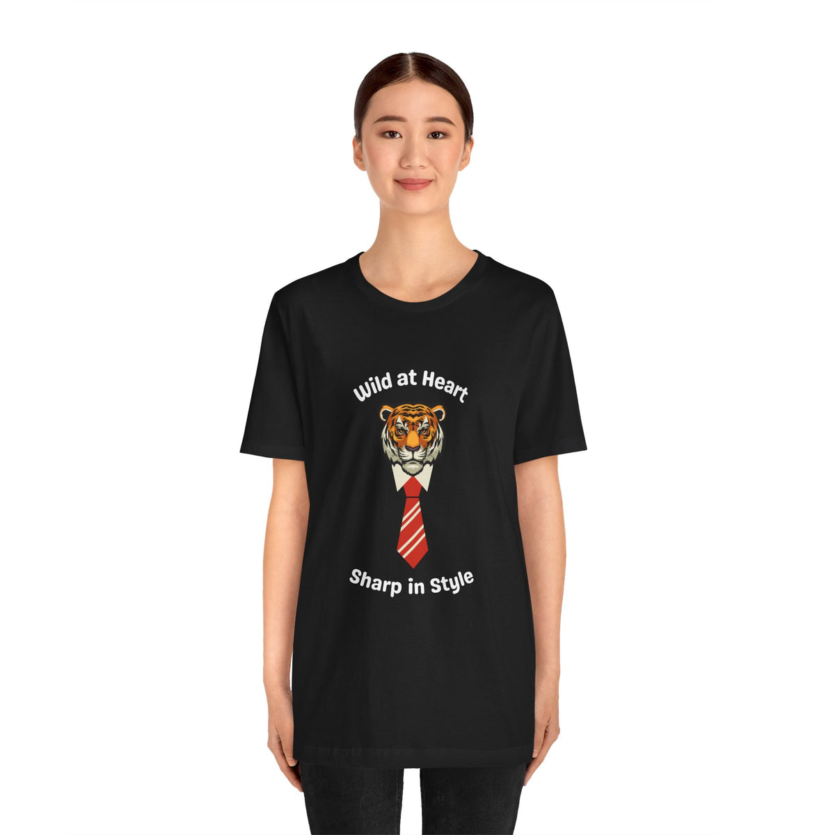 Wild at Heart Tiger Tee - Unisex Jersey Short Sleeve Shirt for Bold Style - Conscience Garment