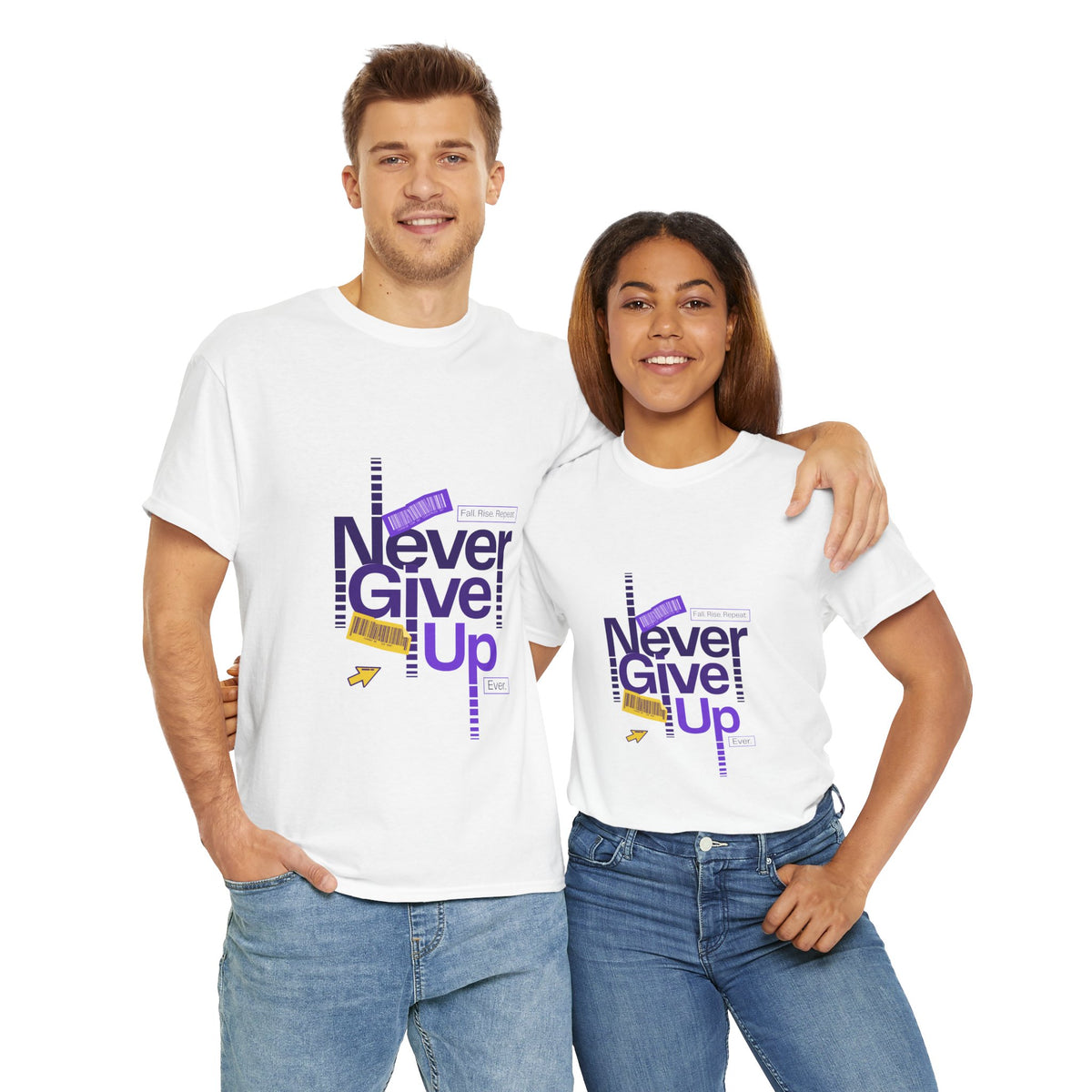 Never Give Up Unisex Tee - Conscience Garment
