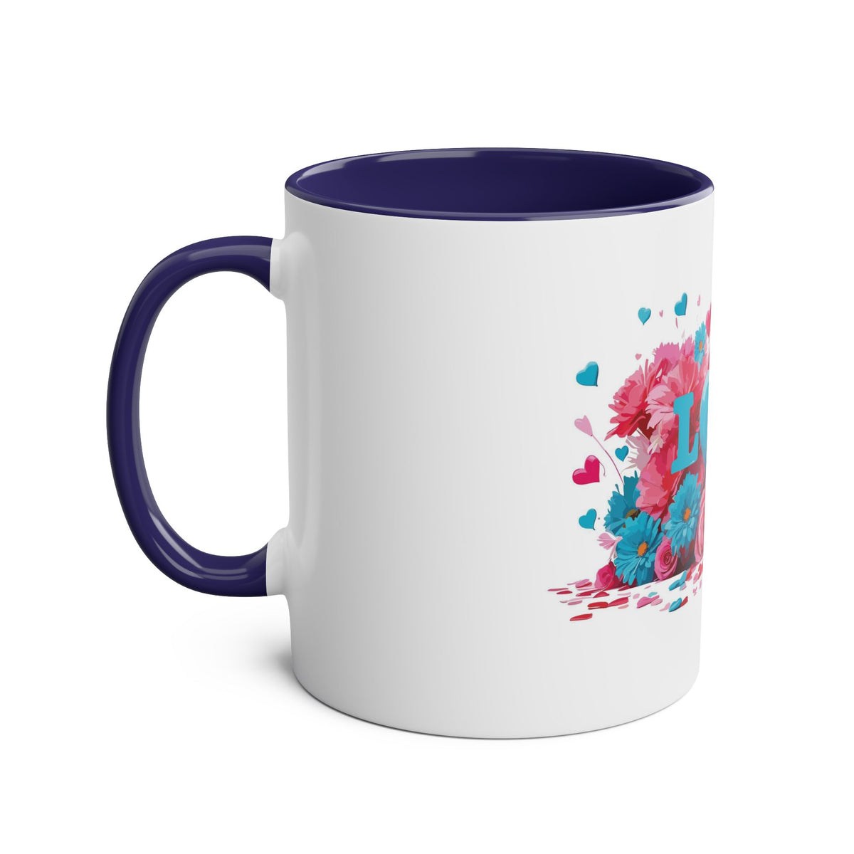 Love and Hearts Two-Tone Mug, 11oz - Conscience Garment