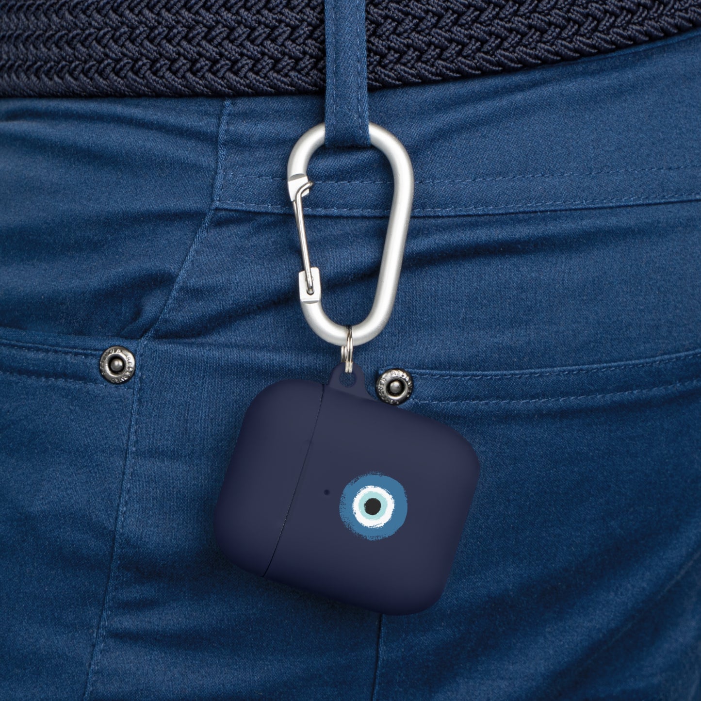 AirPods Case Cover with Evil Eye Design, Protective Case for AirPods Pro, Trendy Wireless Earbud Cover, Unique Gift for Music Lovers, [...] - Conscience Garment
