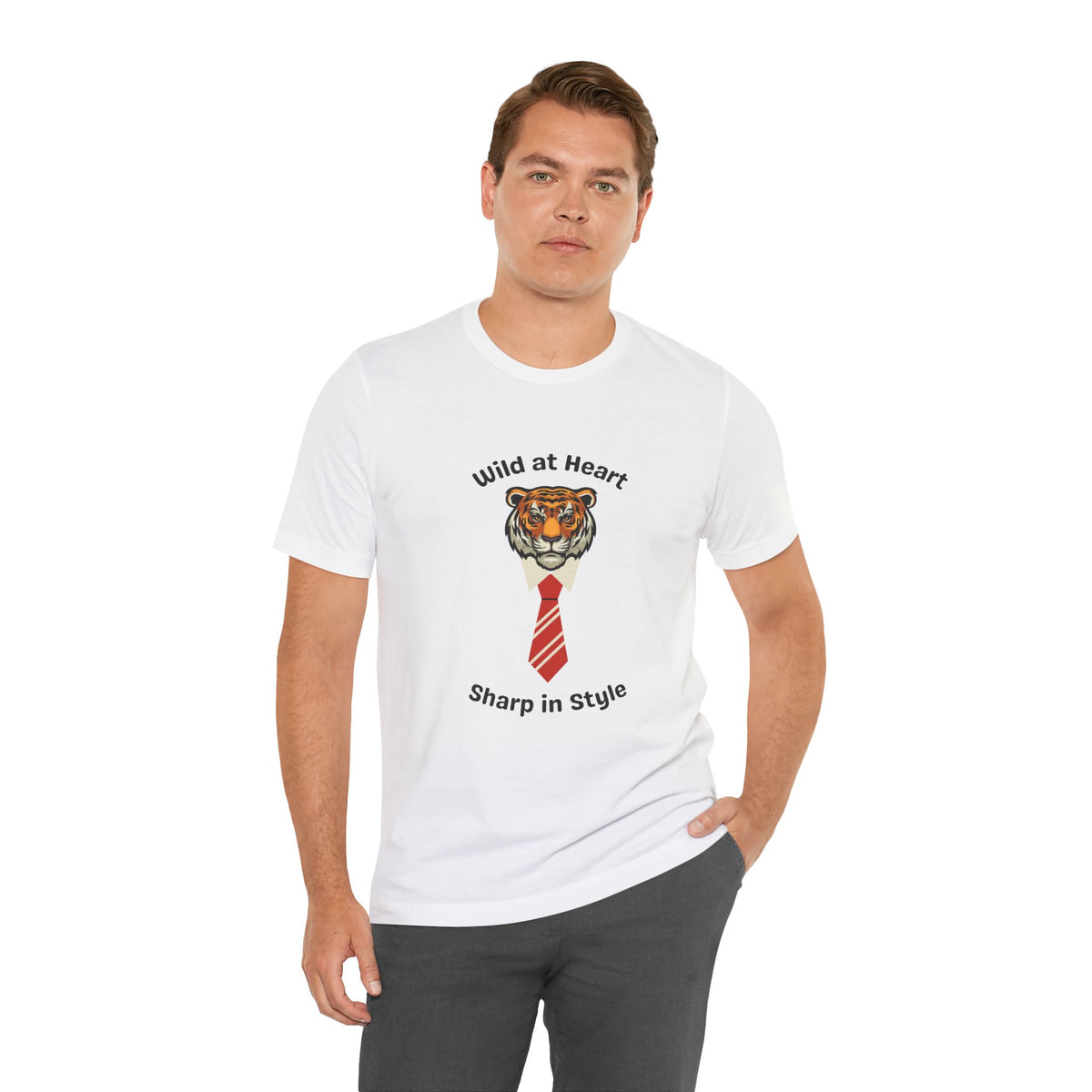 Wild at Heart Tiger Tee - Unisex Jersey Short Sleeve Shirt for Bold Style - Conscience Garment