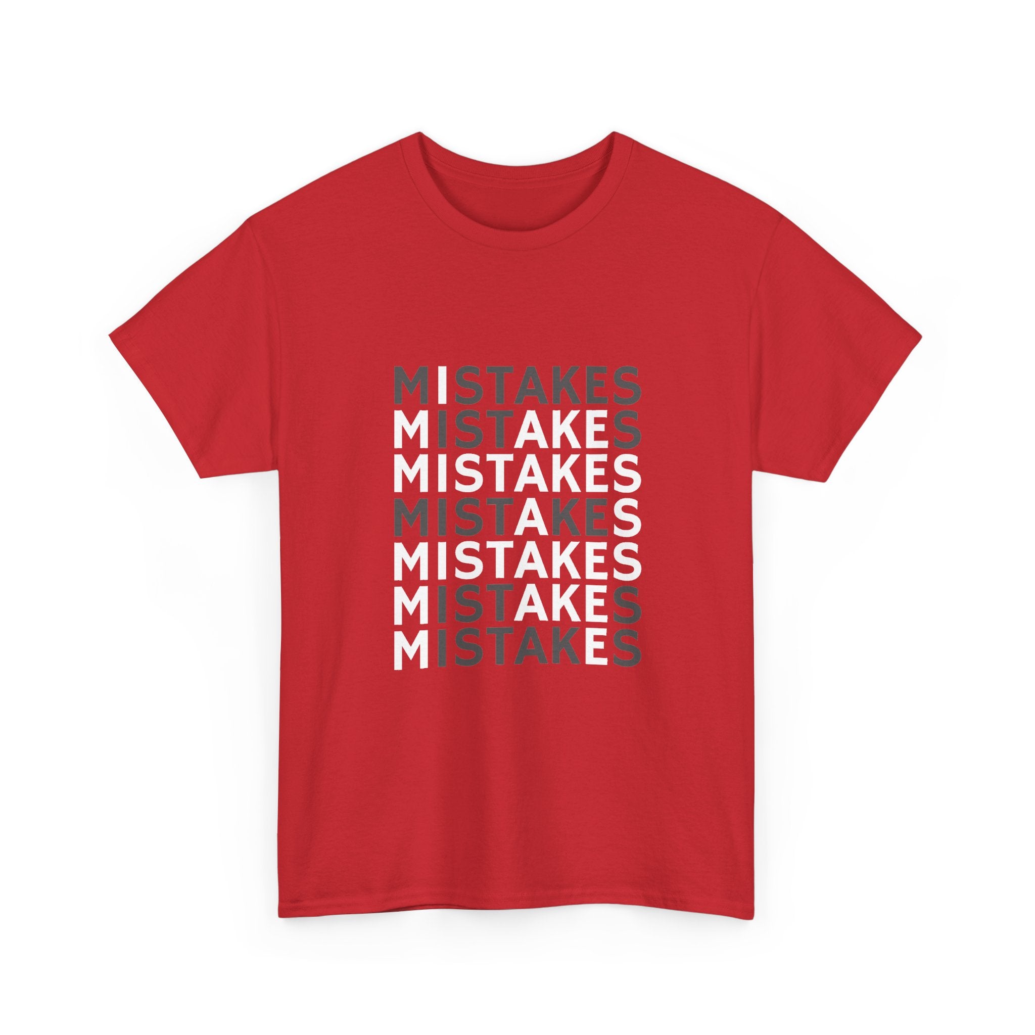 Mistakes Repeat Graphic Tee — Black Typographic T-Shirt
