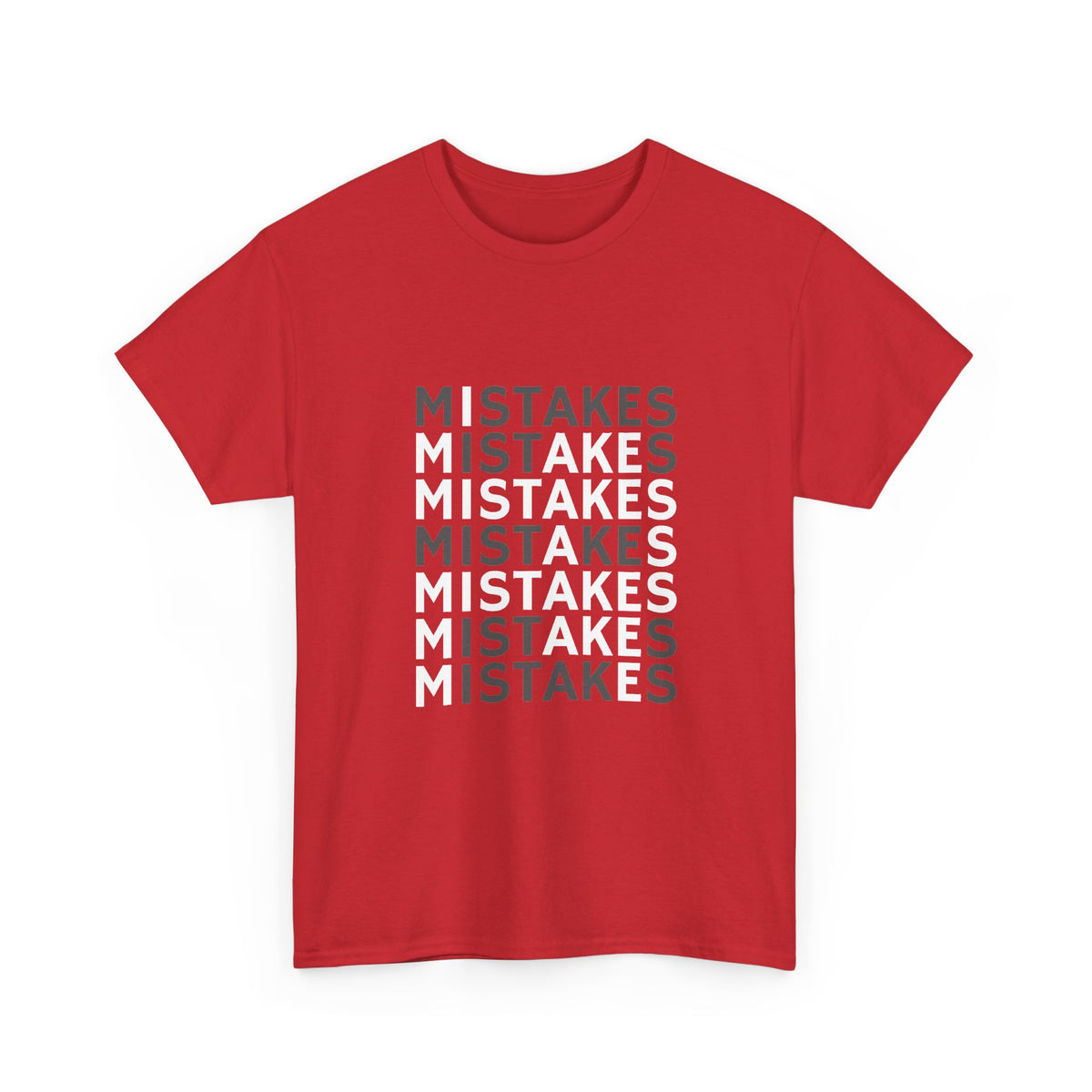 Mistakes Repeat Graphic Tee — Black Typographic T-Shirt