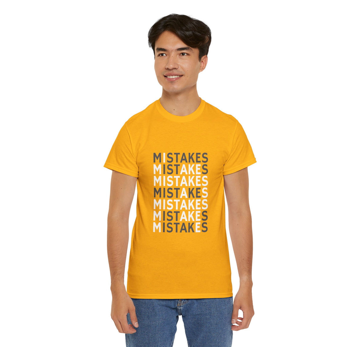 Mistakes Repeat Graphic Tee — Black Typographic T-Shirt