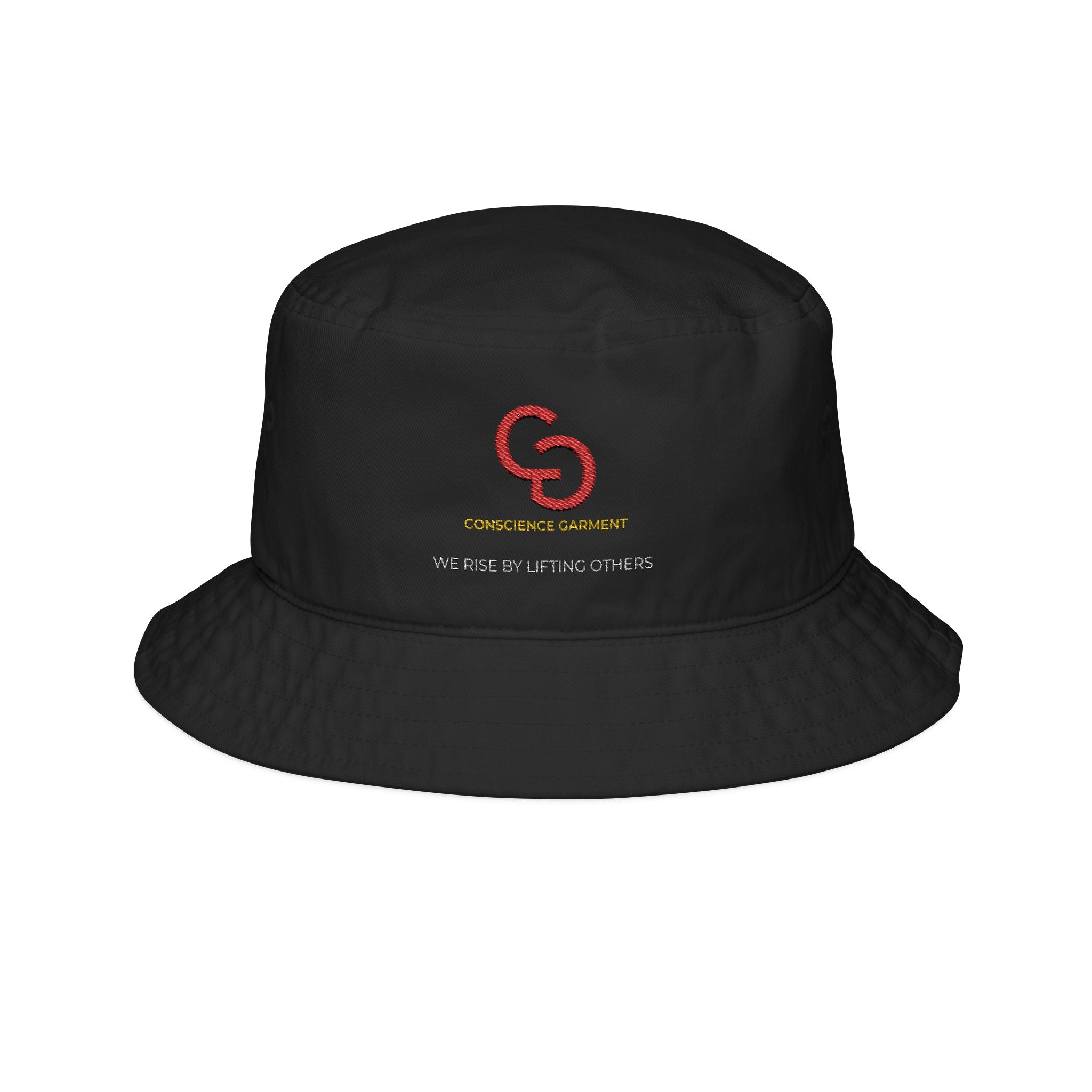 Embroidered Logo Bucket Hat — Casual Streetwear Sun Hat