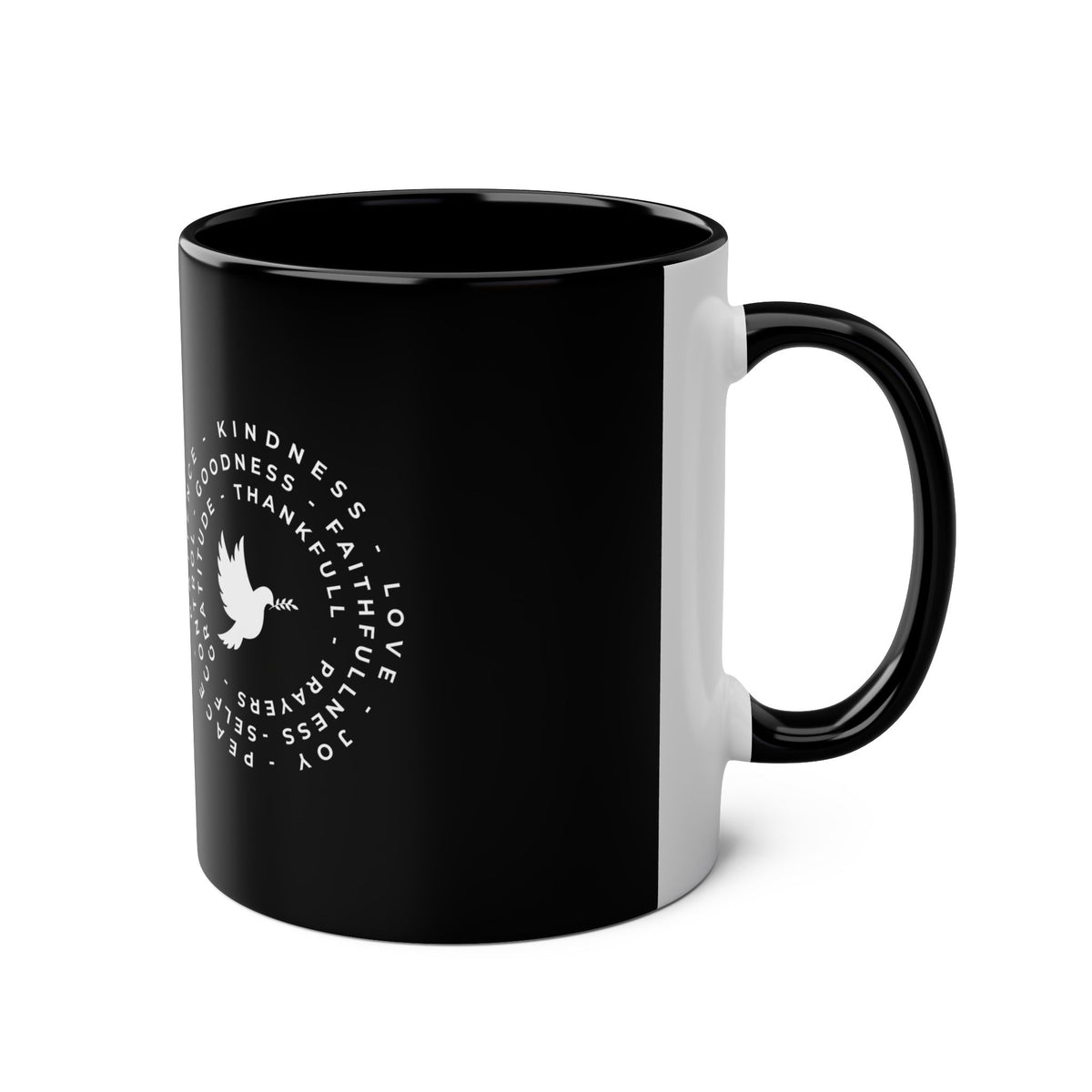 Mug with Dove and Harmony & meanigful words - Conscience Garment