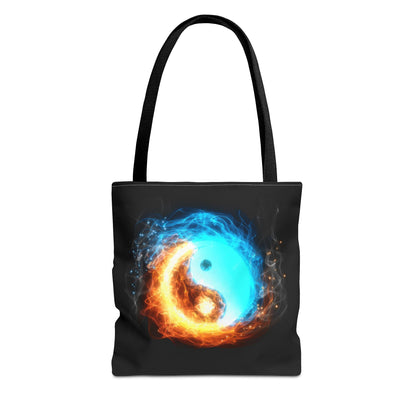 Fire and Ice Yin Yang Tote Bag