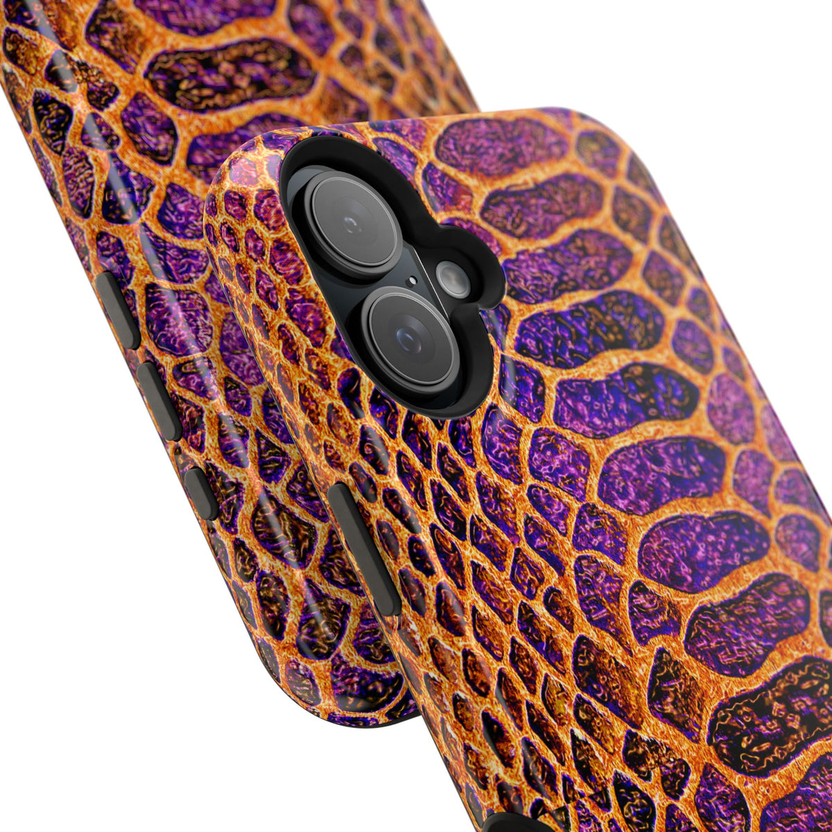 Purple-Gold Snake Skin Magnetic Impact Case