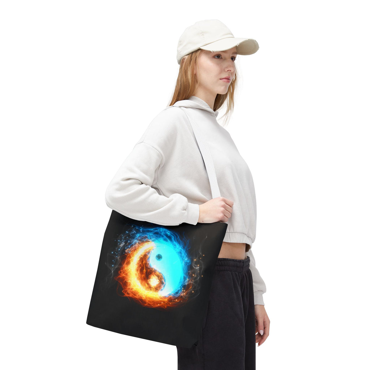Fire and Ice Yin Yang Tote Bag