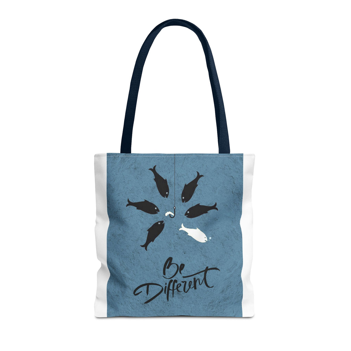Be Different Whale Tote Bag — Inspirational Ocean Animal Canvas Tote