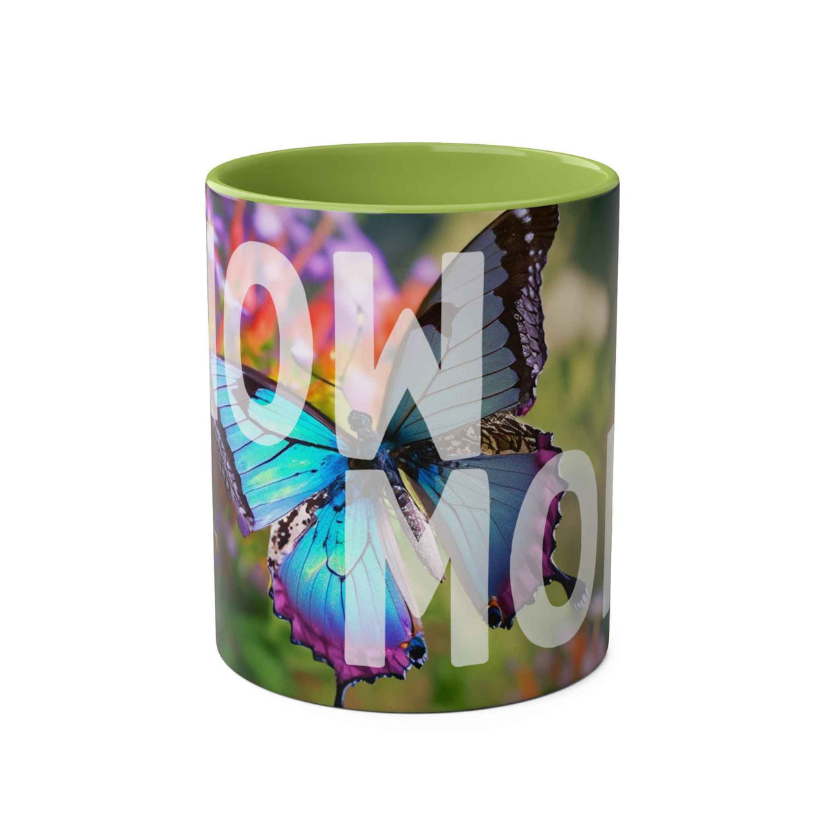 Wow Mom Coffee Mug, Two-Tone, 11oz
