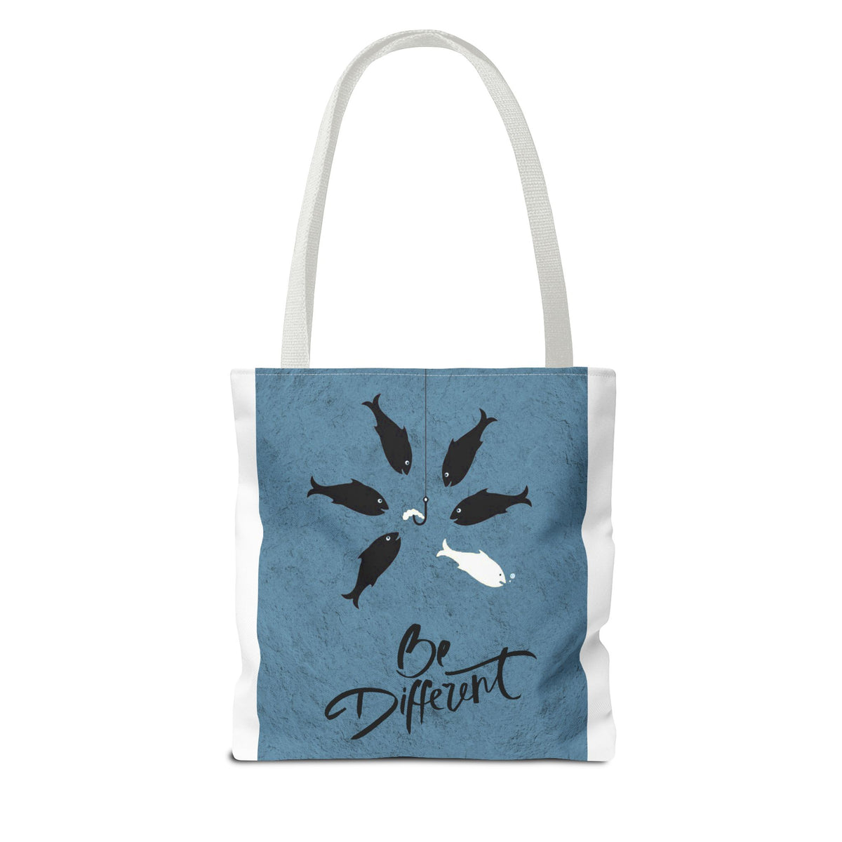 Be Different Whale Tote Bag — Inspirational Ocean Animal Canvas Tote