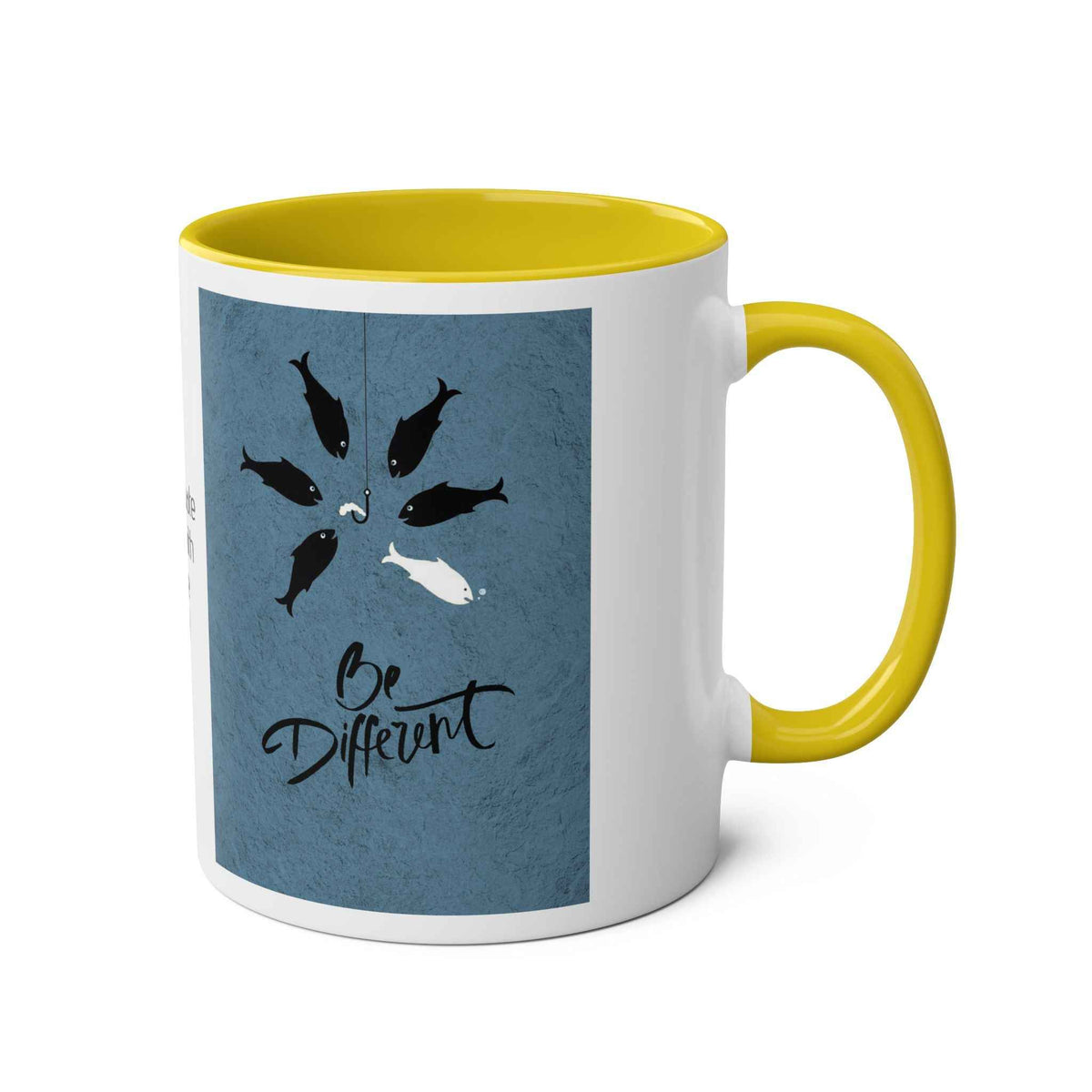 Motivational Two-Tone Mug - Be Different Design, 11oz