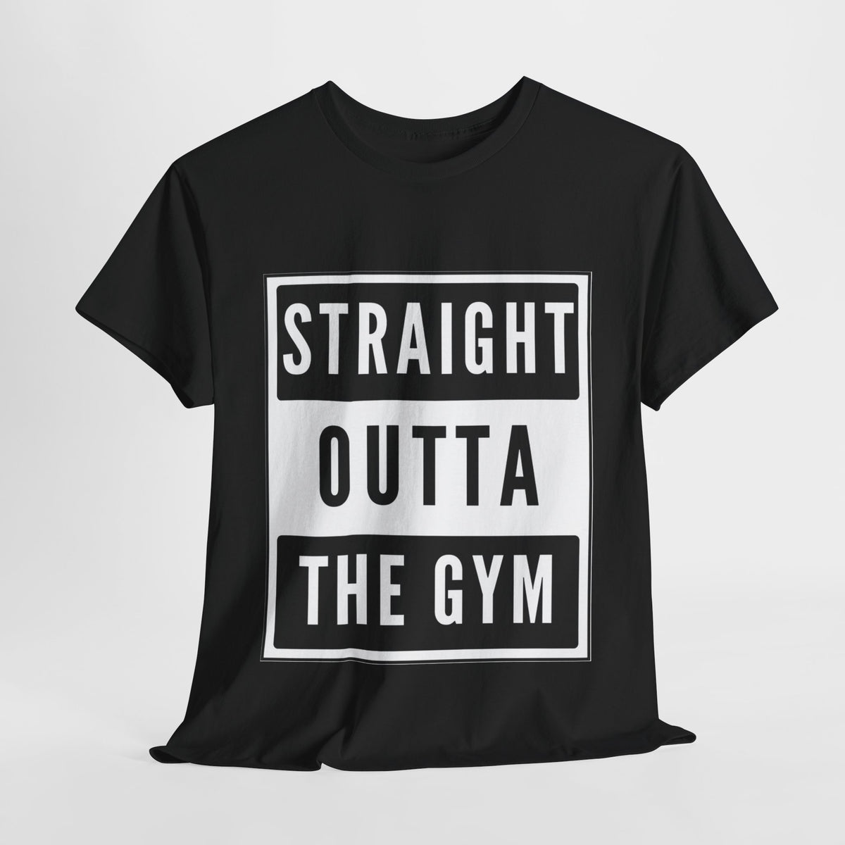 Funny Fitness T-Shirt - Cotton T-shirt, Straight Outta Gym Design - Conscience Garment