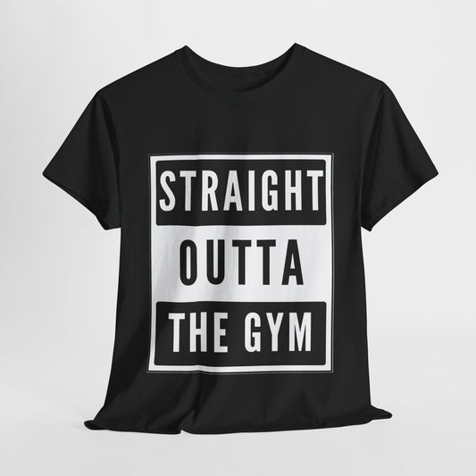 Funny Fitness T-Shirt - Cotton T-shirt, Straight Outta Gym Design - Conscience Garment