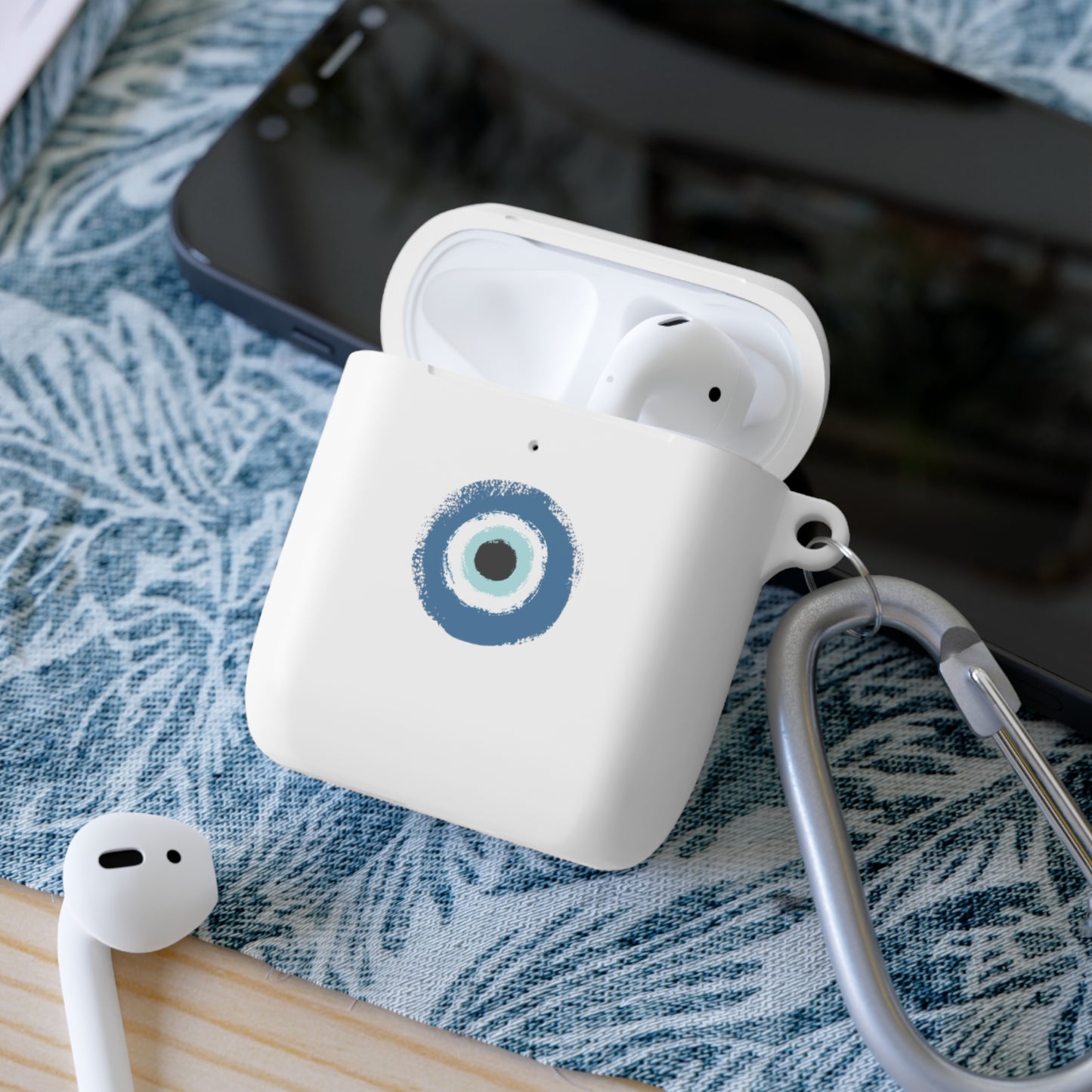 AirPods Case Cover with Evil Eye Design, Protective Case for AirPods Pro, Trendy Wireless Earbud Cover, Unique Gift for Music Lovers, [...] - Conscience Garment