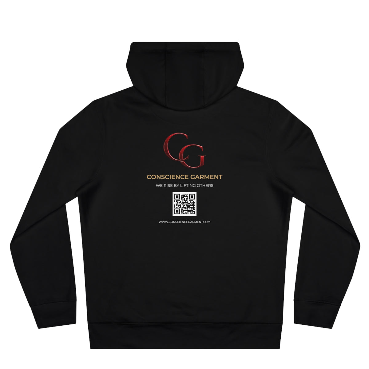 Conscience Garment 'CG' Logo Hoodie — King Hooded Sweatshirt with QR Code