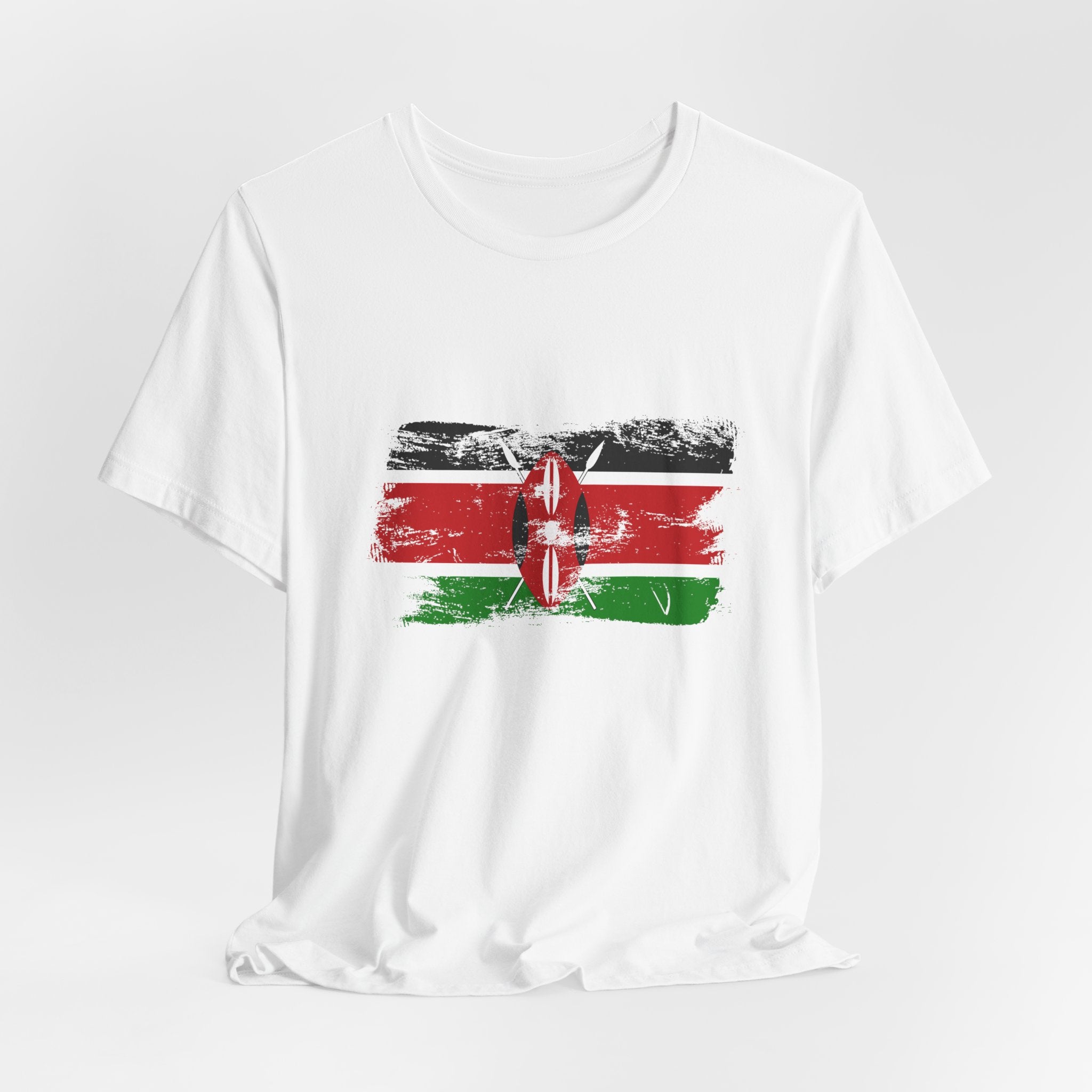 Kenya Flag Distressed T-Shirt - Vintage Kenyan Pride T-Shirt