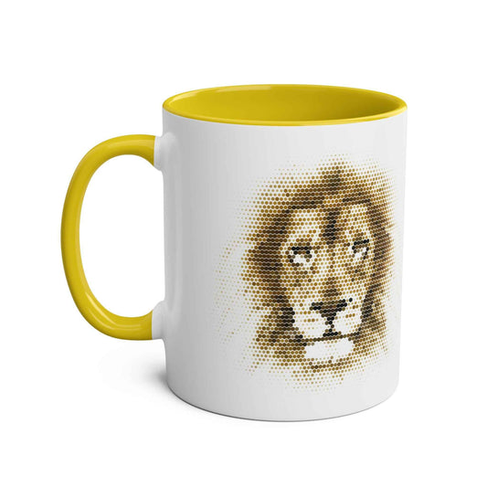 Lion Mosaic Design and Quote Mug, 11oz
